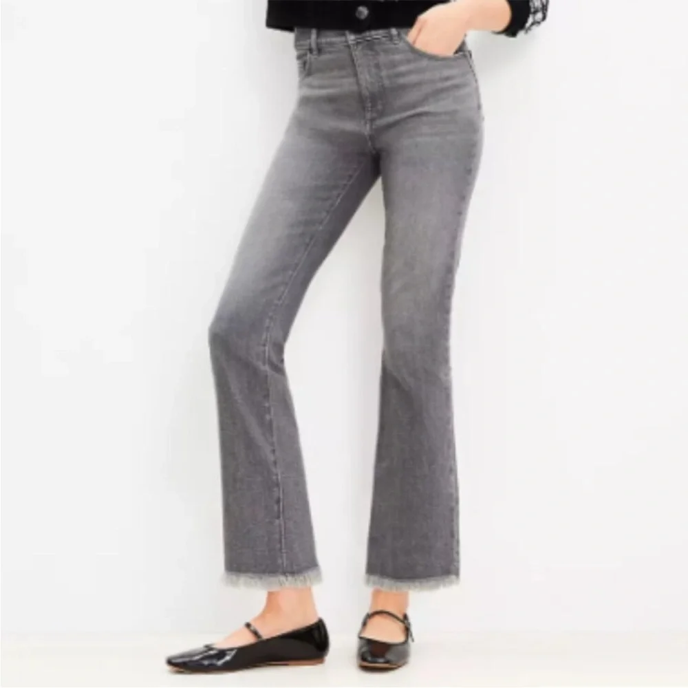 LOFT Gray High Rise Women Jeans - Picture 2 of 10